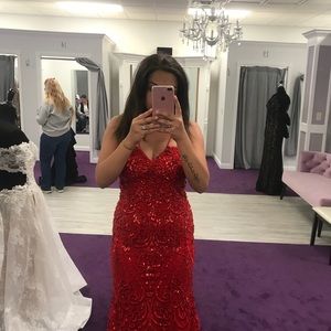 iNtrigue by Blush Red Prom Dress